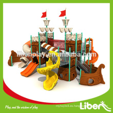 Pirate Ship LLDPE parque infantil establece, Corsair niños al aire libre de plástico playground equipo